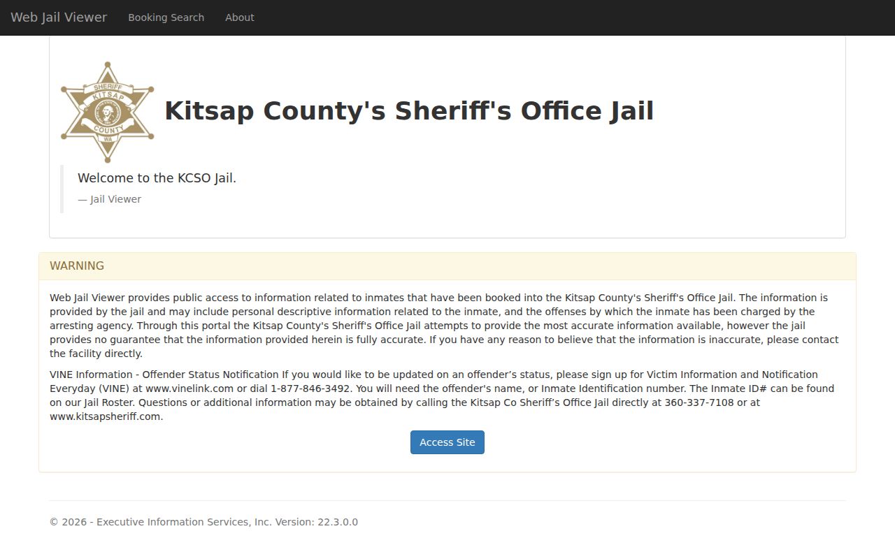 Kitsap County arrest record Web Jail Viewer