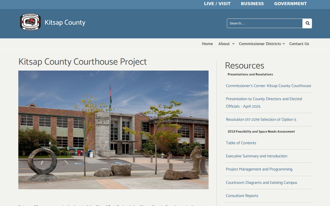 Kitsap County courthouse criminal records campus project page