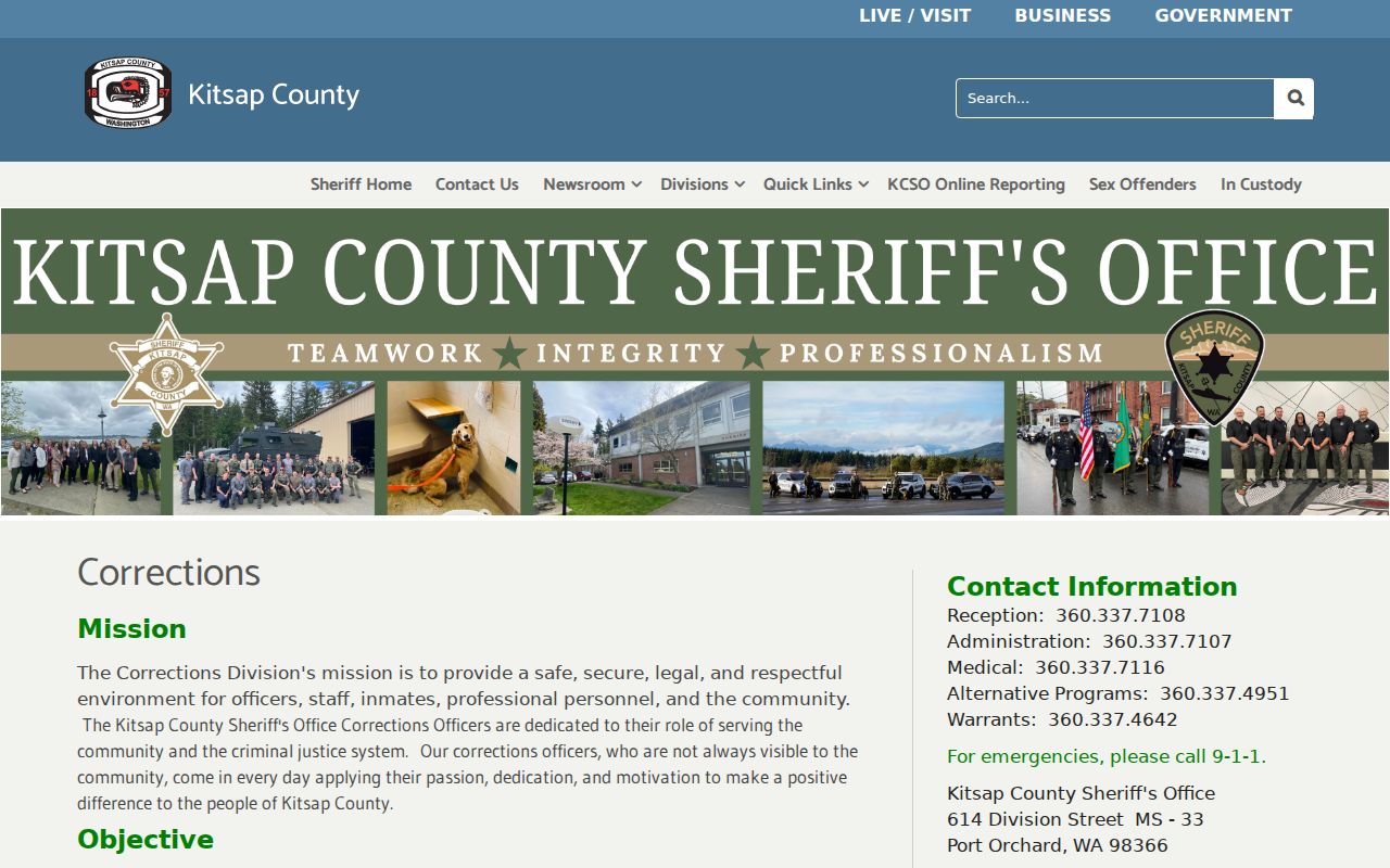 Kitsap County arrest booking and jail roster links