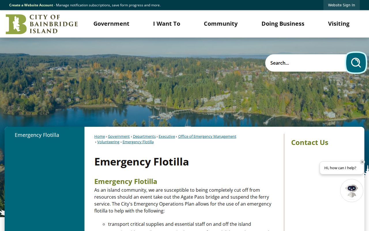 Bainbridge Island Police criminal records page