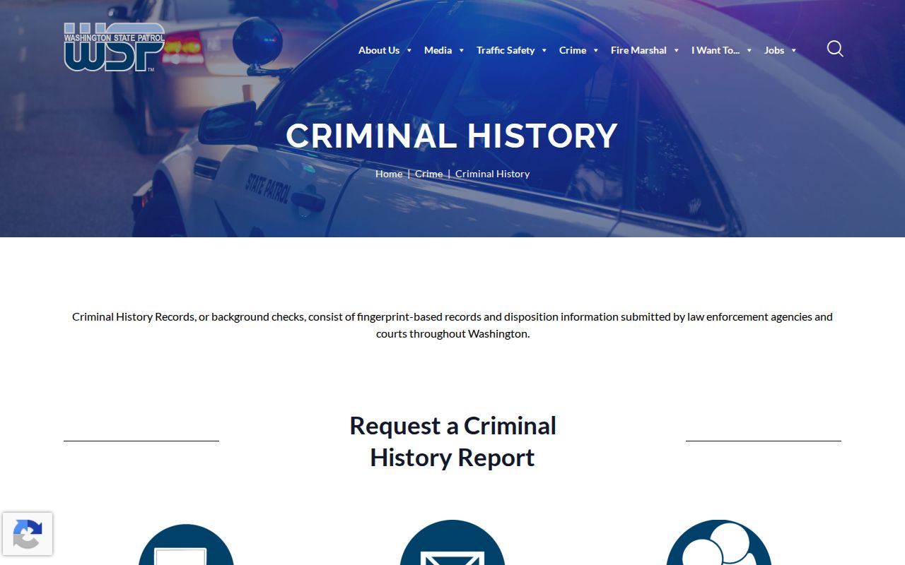 Kitsap County criminal history fingerprint services from Washington State Patrol